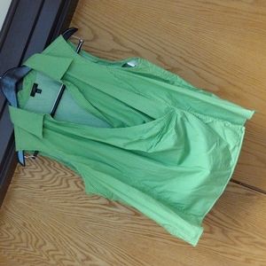 Talbot's Ladies Green Polka Dot Blouse sz 18 petite